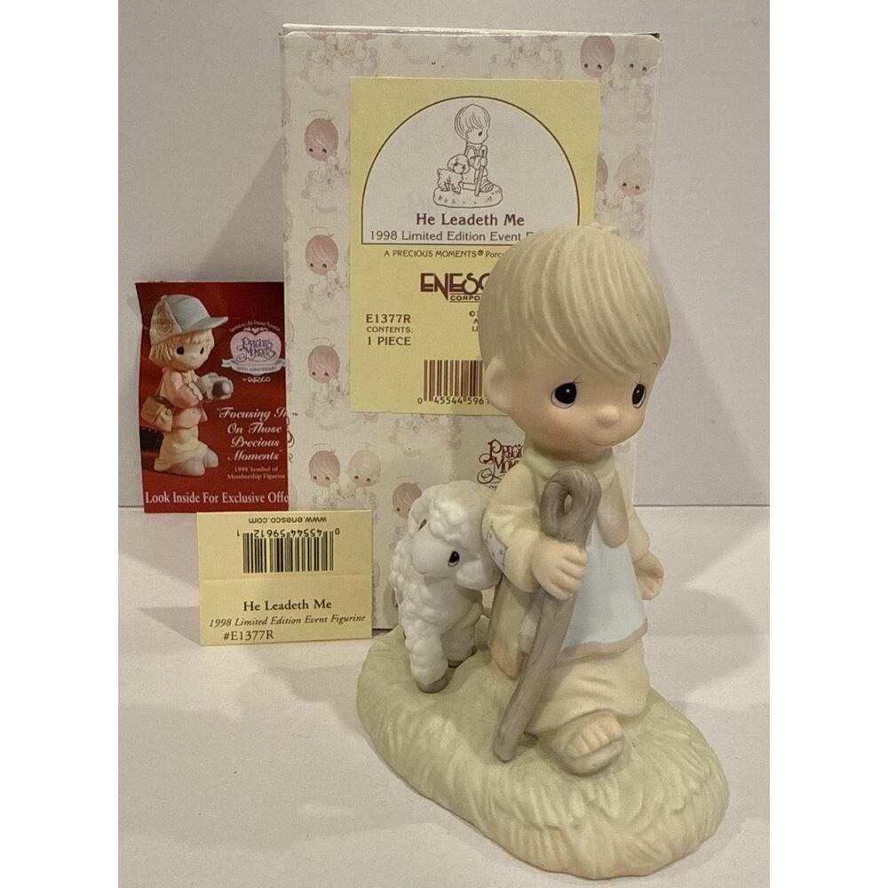 Precious Moments 1998 "He Leadeth Me" Limited Edition Event Figurine E-1377R